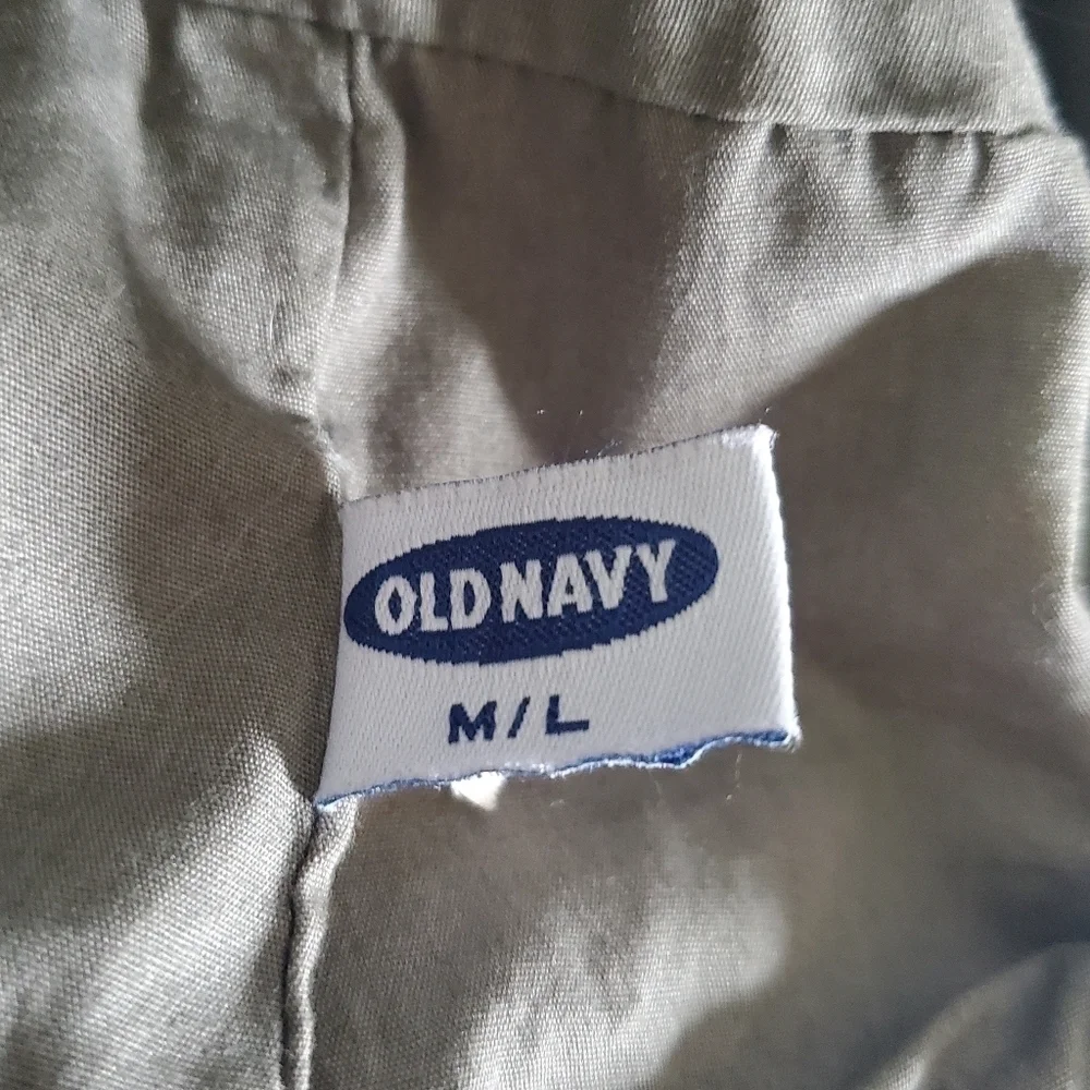 𝅺Y2K Vintage Old Navy Olive Green Frayed Brim Bucket Hat Size Medium Large